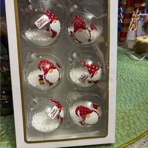 Kurt Adler Red and White Gnome Ornaments